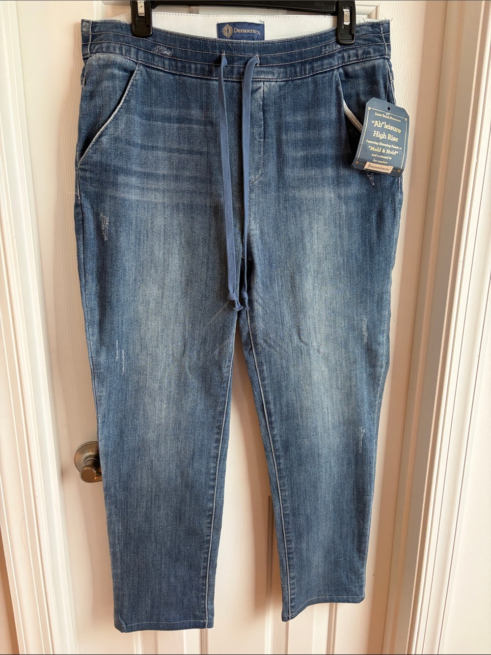 Democracy Men's Blue Relaxed Pull-On Jeans
